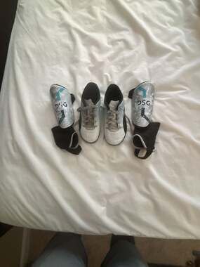 Puma Soccer Cleats Turf Shoes Size 12C and DSG Youth Shin Guards Set